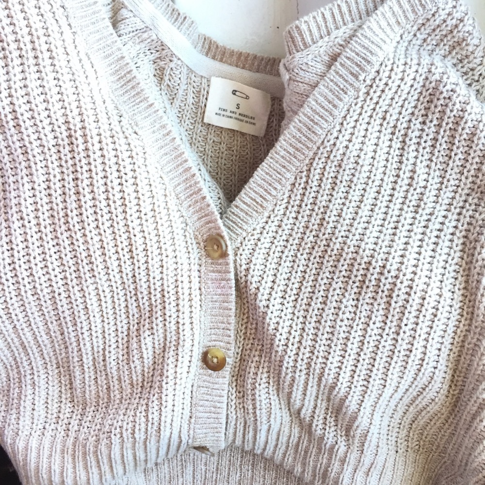 Short Knit Marble Cardigan